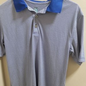 PGA tour blue/white striped polo size 18/20